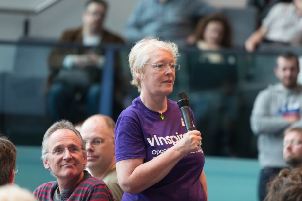 At #UKGC14 - my first outing in a vInspired t-shirt telling the Task Squad story (Photo by David Pearson)